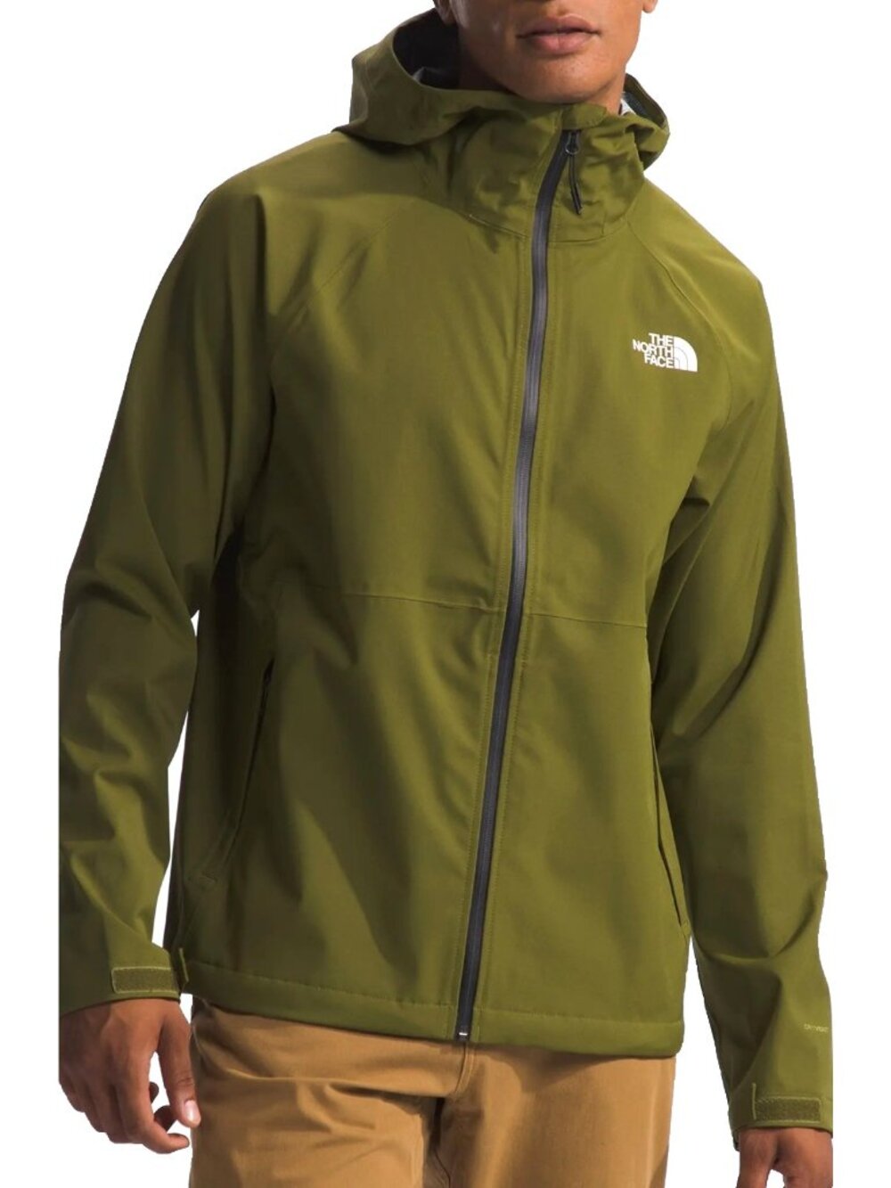 The North Face Men's Valle Vista Stretch Waterproof Jacket Rain Coat Olive - M
